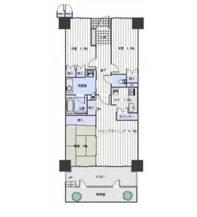 サーパス渡橋【1階】の間取り