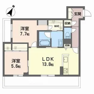 トリフォリア【1階】の間取り
