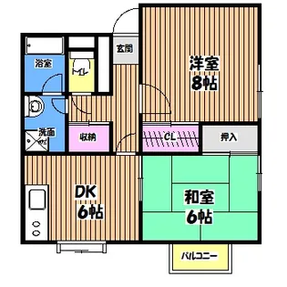 サンライズ国立【1階】の間取り