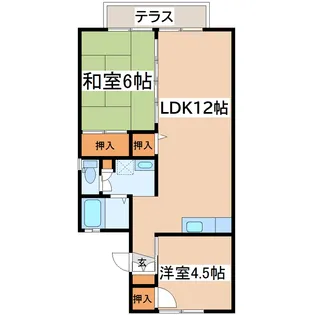 ブレマ平野A【1階】の間取り