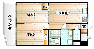 コートハウス大手町【7階】の間取り