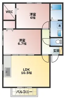 カーサB【2階】の間取り