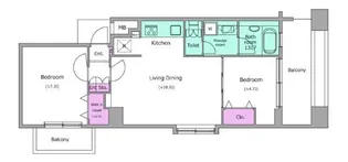 東京都品川区東五反田1【マンション】の間取り