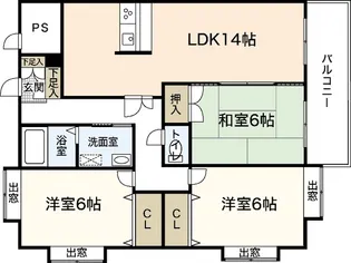 恵夢六番館【3階】の間取り