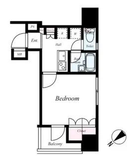 プレールドゥーク八丁堀【2階】の間取り