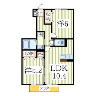 イーズフィールドB【1階】の間取り