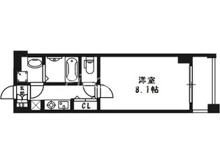 ベルフェリーク天満橋【10階】の間取り