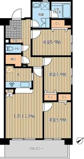 HF馬込レジデンス【2階】の間取り