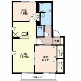 リアン・デュール【2階】の間取り