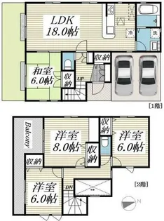 東京都八王子市川口町【一戸建】の間取り