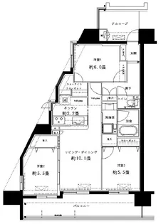 プロスペクト川崎【7階】の間取り