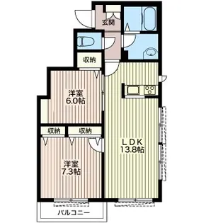 セントリビエ自由が丘【2階】の間取り