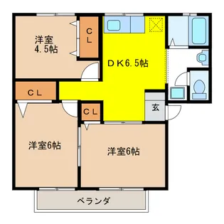 セジュール宮田【1階】の間取り