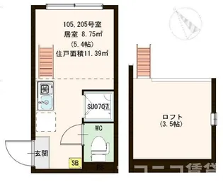 ブライト東長崎【2階】の間取り