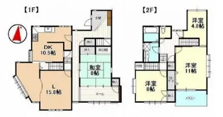 静岡県浜松市中央区蜆塚1【一戸建】の間取り