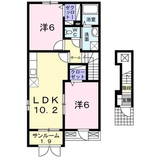 リ・アンI【2階】の間取り