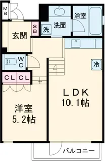 NTPRレジデンス下馬【2階】の間取り