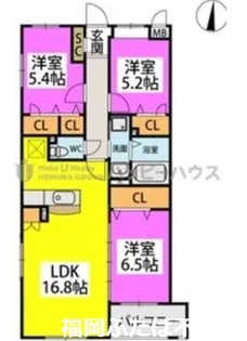 モンテ ロクローバル【4階】の間取り