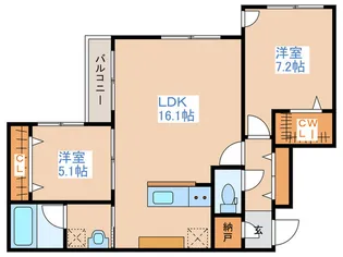 ミル・グランデ【2階】の間取り