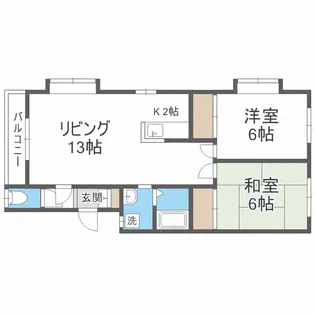 レジデンスヨウワ【3階】の間取り