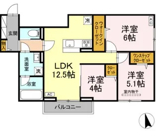 アクシス【3階】の間取り