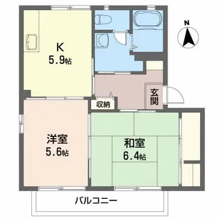 グリーンフィールド成出 B【1階】の間取り