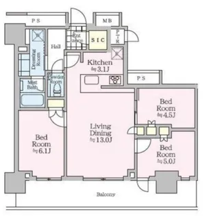 ザ・タワー十条【28階】の間取り