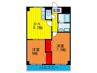 ロジュマン門真【8階】の間取り