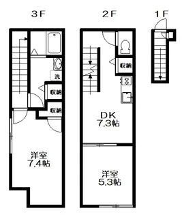 ソルナクレイシア中野白鷺【2階】の間取り