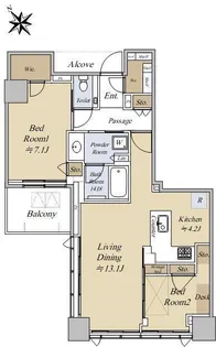 スカイフォレストレジデンス【5階】の間取り