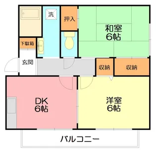 第10吉原ハイツ【2階】の間取り
