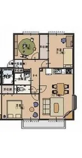 サンビレッジカムアンドエム C棟【2階】の間取り