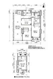 東雲キャナルコートCODAN11号棟【4階】の間取り