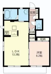 メゾンドリリー【1階】の間取り