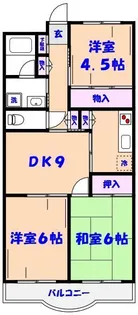 グランシェール市川【5階】の間取り