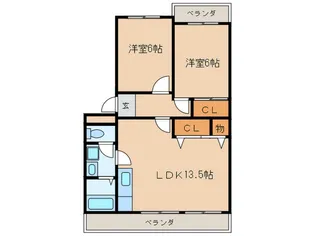 グリ-ンライフ31【1階】の間取り