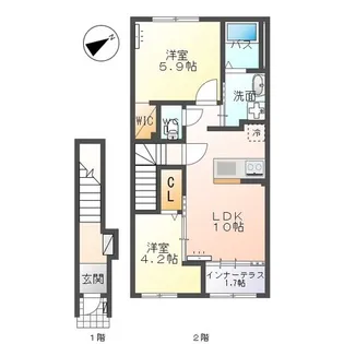 Maison La Soeur (メゾンラスール)【2階】の間取り