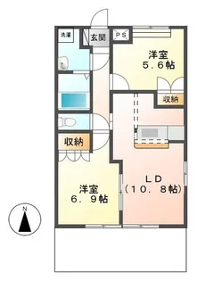 サンチェリーフィールド【1階】の間取り