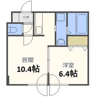 アマン北広島【1階】の間取り