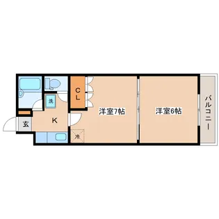 イーグルハイツ錦町【1階】の間取り