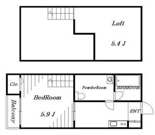 ブラインドサイド幕張【2階】の間取り
