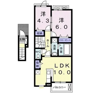 フォレスト ヴィラ 末広【2階】の間取り