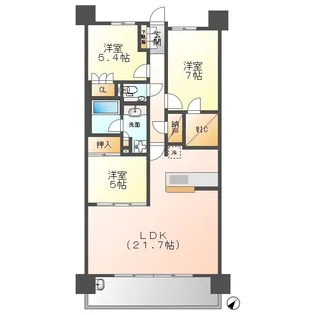 バンベール赤池ヒルズ【13階】の間取り