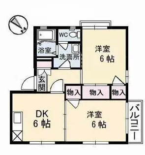 ディアス瀬戸見【2階】の間取り