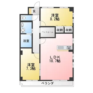 セントレー三ツ池【1階】の間取り