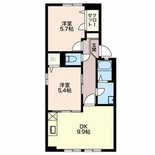 レジデンス B【1階】の間取り