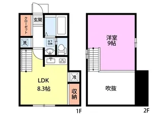 ラテ白根【1階】の間取り