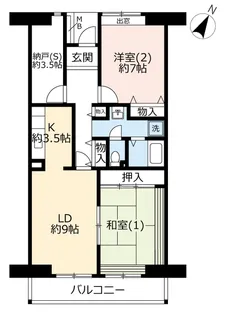 UR多摩ニュータウン南大沢学園二番街【5階】の間取り