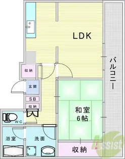 メゾン優雅【1階】の間取り