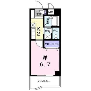 カサーレ三ケ森【6階】の間取り